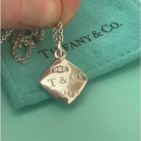 Tiffany & Co. π GIFTABLE 18β Necklace RARE 925 Silver +Pouch, BOX & Bag - Picture 12 of 17